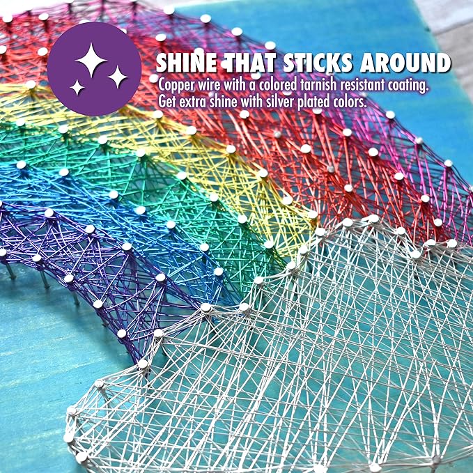 Artistic Wire, 28 Gauge Silver Plated Tarnish Resistant Colored Copper Craft Wire, Gold Color, 40 yd