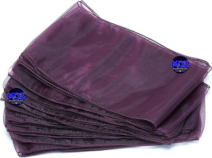 MDS Pack of 100 PCS Organza Chair Sashes Wider Dining Chair Bows Ribbon Tie Back for Wedding Party Birthday Bridal Shower Reception Event Banquet Home Chair Cover Decoration - Plum