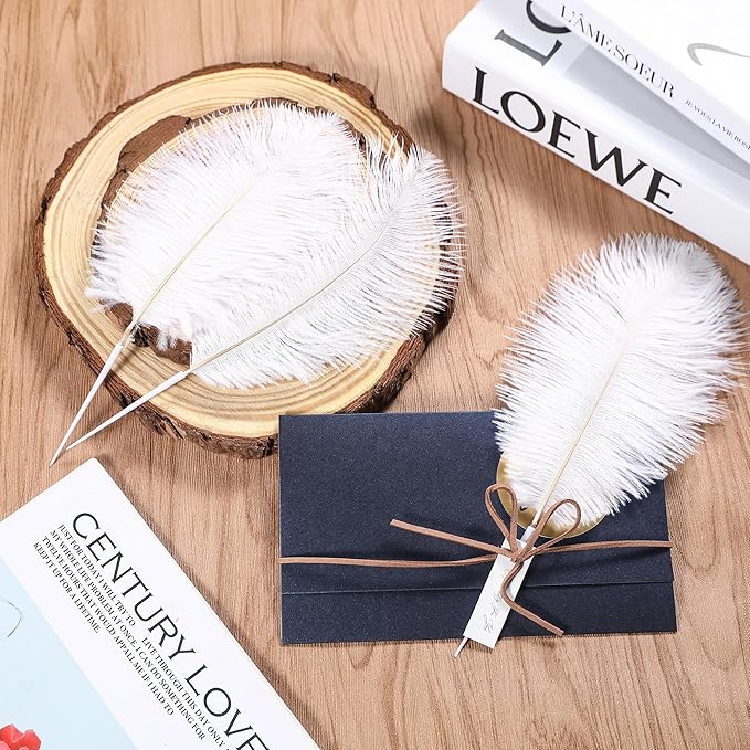 SOGUGOM White Craft Ostrich Feathers - 30PCS 8-10 inch Ostrich Feathers Kit for Centerpieces, Kindergarten Crafts, Dream Catchers and DIY Projects(White)