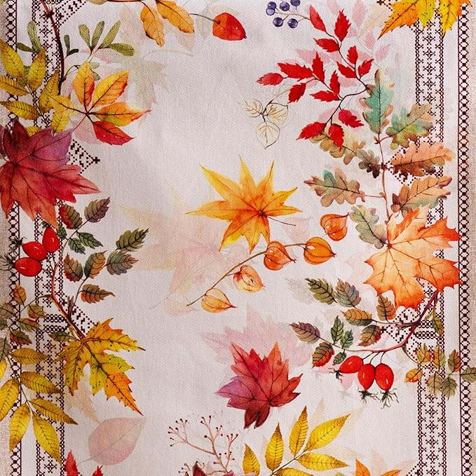 Maison d' Hermine Table Runner 100% Cotton Single Layer Table Runners 48 inches Long for Thanksgiving Christmas Decorations Home Kitchen Dining Party Wedding (Amarante, 14.5" x 48")