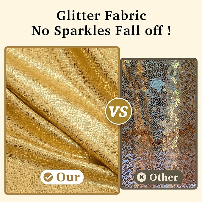 30ft x 10ft Gold Sequin Backdrop Curtain for Parties, Wrinkle Free Thick Glitter Photo Backdrop Drapes 6 Panels 5x10FT Back Drop Cloth Shiny Fabric for Wedding Birthday Photography Background