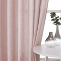 Vision Home Pink Pinch Pleated Semi Sheer Curtains for Girls Bedroom Living Room Textured Light Filtering Window Curtains 84 inch Rayon Blended Pinch Pleat Pink Drapes with Hooks 2 Panels 40" Wx84 L