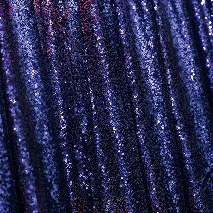 JYFLZQ Navy Blue Sequin Backdrop Curtains 8ft x 8ft 1 Panel Glitter Photo Booth Backdrops Sparkly Photography Background Drapes for Parties Wedding Bridal Showers