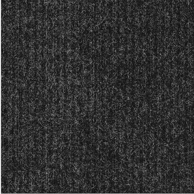 Ottomanson 3'11" x 10' Hallway Runner with Scraper Pile - Extra Durable Non-Slip Rug Mat for Indoor & Outdoor Use - Ideal for Kitchen, Entryway & Garage - High-Traffic Carpet, Black