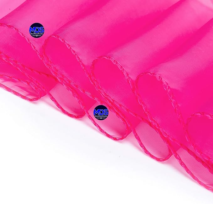 MDS Pack of 200 PCS Organza Chair Sashes Wider Dining Chair Bows Ribbon Tie Back for Wedding Party Birthday Bridal Shower Reception Event Banquet Home Chair Cover Decoration - Magenta