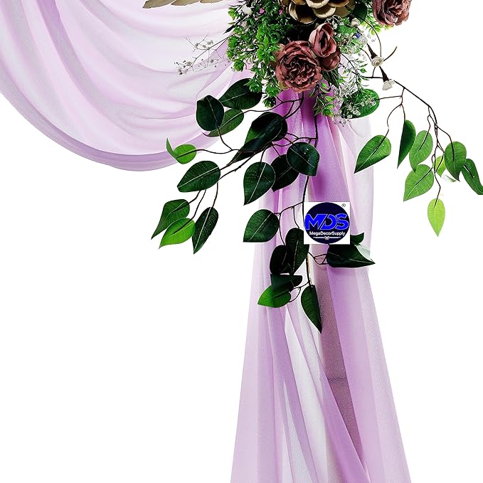 MDS Halloween Chiffon Draping Fabric - 1 Panel, 30" Wide x 75ft Long - Sheer Spooky Arbor & Canopy Drapery for Haunted House Backdrops, Party Ceilings, DIY Costumes & Themed Events - Orchid