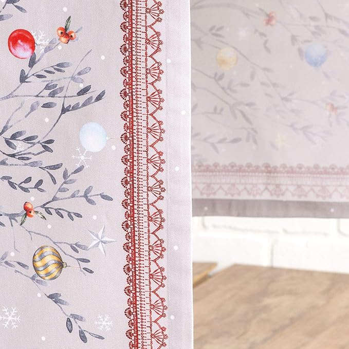 Maison d' Hermine Table Runner 100% Cotton Single Layer Table Runners 60 inches Long for Thanksgiving Christmas Decorations Home Kitchen Dining Party Wedding (Fairy Christmas, 14.5" x 60")
