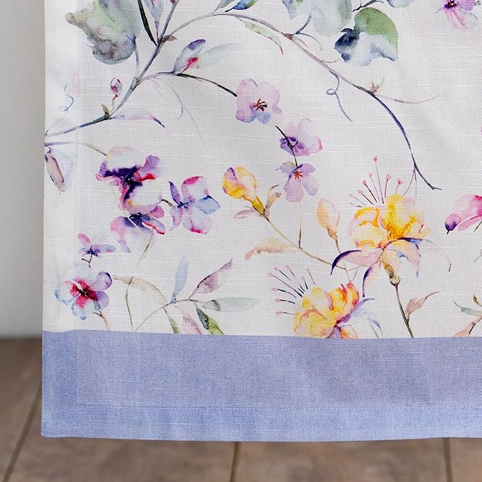 Maison d' Hermine Table Runner 100% Cotton Single Layer Table Runners 108 inches Long Decorative for Home Kitchen Dining Party Wedding Bridal Shower Spring Summer (Summer Floral, 14.50" x 108")