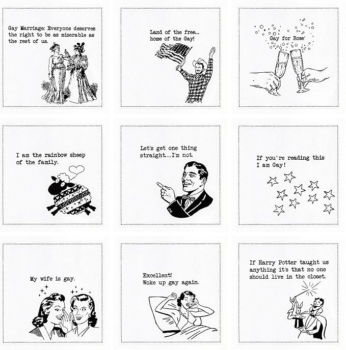 Five Star Napkins Pride Quotes, White Cotton Cocktail Napkins, Beverage Napkins, Bar Napkins, Cloth Napkins, Party Napkins, Events, Holidays, Weddings, Birthdays, Disposable, 4.5" x 4.5"- (50x)