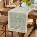 Table Runners 63 Inches,Waterproof Boho Table Runner with Tassel Fringe,Table Runner for Party Coffee Table