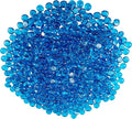 Galashield Flat Glass Marbles for Vases Blue Glass Gems Beads Pebbles Vase Filler (5 LBS, Approx. 540 PCS)