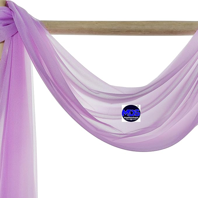 MDS Halloween Chiffon Draping Fabric - 1 Panel, 30" Wide x 100ft Long - Sheer Spooky Arbor & Canopy Drapery for Haunted House Backdrops, Party Ceilings, DIY Costumes & Themed Events - Orchid