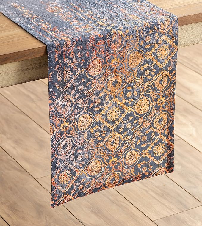 Maison d' Hermine Table Runner 100% Cotton Single Layer Table Runners 48 inches Long for Thanksgiving Christmas Decorations Home Kitchen Dining Party Wedding (Imperfection, 14.5" x 48")