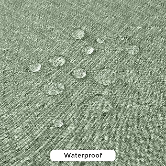 Fitable Faux Linen Tablecloths for Rectangle Tables: Water & Stain Resistant Farmhouse Table Cloth, Washable Burlap Textured Table Covers for Kitchen Dining Party(2 Pack, 60x102 Inch, Sage Green)