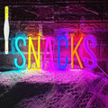 Snacks Neon Sign,Snack Bar Sign for Art Wall Decor,Cake Candy Shop Snack Stall Mancave Coffee Bars,Dimmable USB Powered Colorful Snacks Neon Light Sign