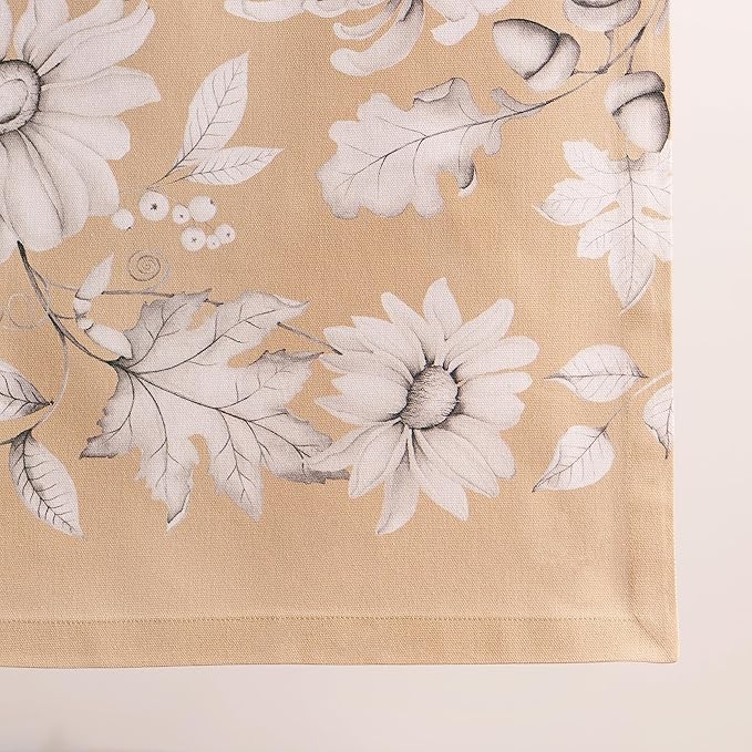 Maison d' Hermine Table Runner 100% Cotton Single Layer Table Runners 72 inches Long for Thanksgiving Christmas Decorations Home Kitchen Dining Party Wedding (Pretty Autumn, 14.5" x 72")