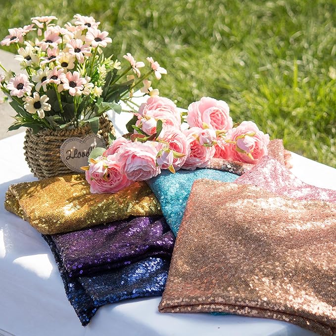 JYFLZQ Black Sequin Backdrop Curtains 2ft x 8ft 4 Panels Glitter Photo Booth Backdrops Sparkly Photography Background Drapes for Halloween Father's Day Graduation Birthday Parties
