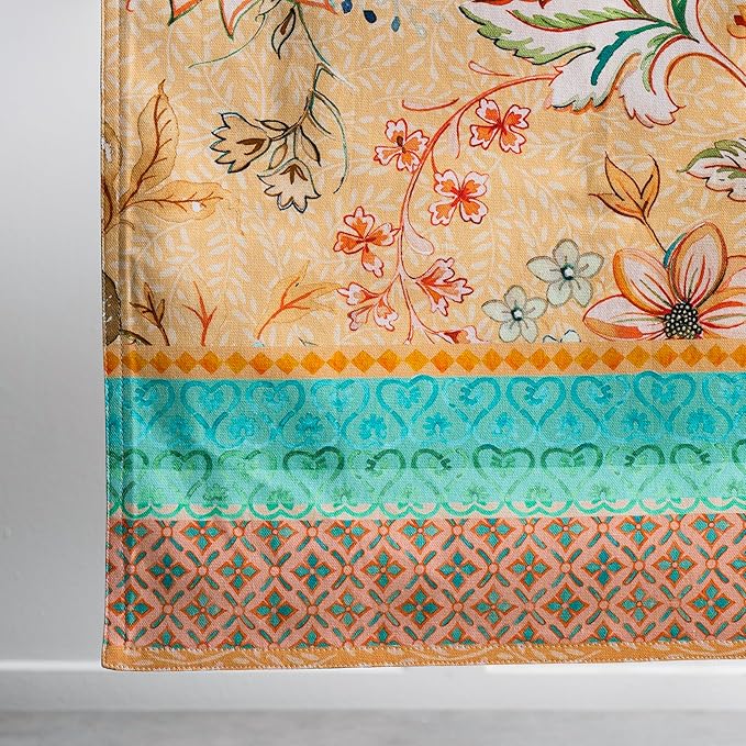 Maison d' Hermine Table Runner 100% Cotton Double Layer Table Runners 72 inches Long Decorative for Home Kitchen Dining Party Wedding Bridal Shower Spring Summer (Luxury Loft – Peach, 14.50" x 72")