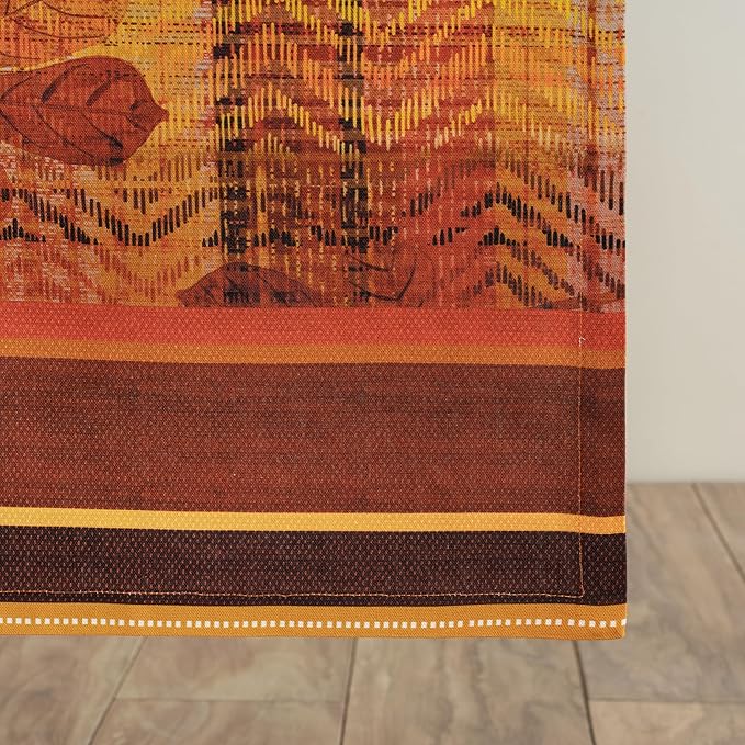 Maison d' Hermine Table Runner 100% Cotton Double Layer Table Runners 72 inches Long for Thanksgiving Christmas Decorations Home Kitchen Dining Party Wedding (Thanksgiving Tartan, 14.5" x 72")