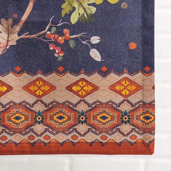 Maison d' Hermine Table Runner 100% Cotton Single Layer Table Runners 48 inches Long for Thanksgiving Christmas Decorations Home Kitchen Dining Party Wedding (Kelim - Infinity, 14.5" x 48")