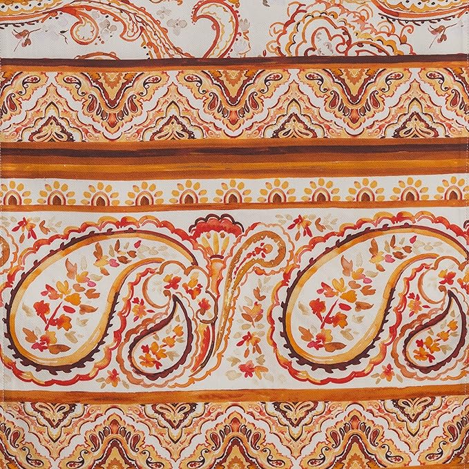 Maison d' Hermine Table Runner 100% Cotton Single Layer Table Runners 60 inches Long for Thanksgiving Christmas Decorations Home Kitchen Dining Party Wedding (Palatial Paisley, 14.5" x 60")