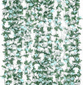Miracliy 9Pcs 74FT Blue and White Flower Garland Artificial Rose Arch Vines Fake Spring Floral Garland for Flower Wall Backdrop Wedding Mothers Day Garden Tea Party Decoration