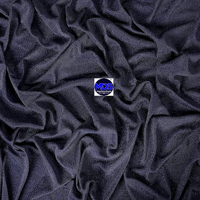 MDS Halloween Chiffon Draping Fabric - 2 Panel, 30" Wide x 30ft Long - Sheer Spooky Arbor & Canopy Drapery for Haunted House Backdrops, Party Ceilings, DIY Costumes & Themed Events - Navy Blue