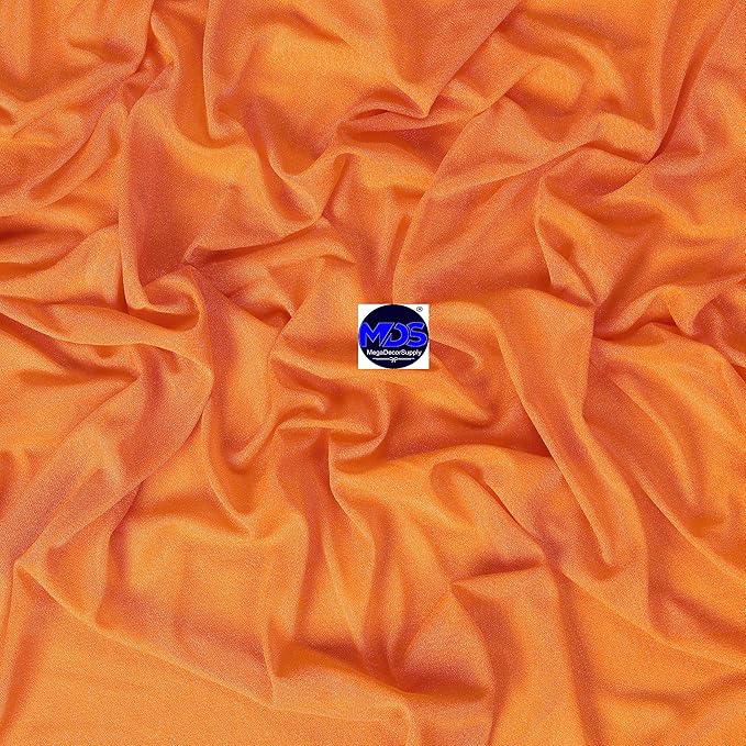MDS Halloween Chiffon Draping Fabric - 2 Panel, 30" Wide x 30ft Long - Sheer Spooky Arbor & Canopy Drapery for Haunted House Backdrops, Party Ceilings, DIY Costumes & Themed Events - Orange