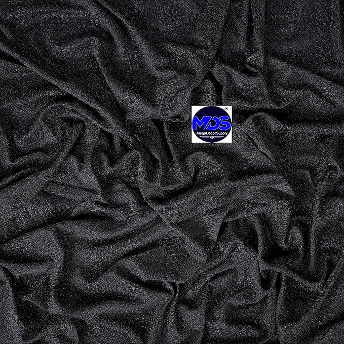 MDS Halloween Chiffon Draping Fabric - 2 Panel, 30" Wide x 75ft Long - Sheer Spooky Arbor & Canopy Drapery for Haunted House Backdrops, Party Ceilings, DIY Costumes & Themed Events - Black
