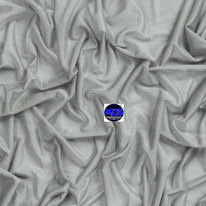 MDS Halloween Chiffon Draping Fabric - 2 Panel, 30" Wide x 100ft Long - Sheer Spooky Arbor & Canopy Drapery for Haunted House Backdrops, Party Ceilings, DIY Costumes & Themed Events - Gray
