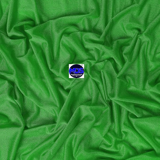 MDS Halloween Chiffon Draping Fabric - 2 Panel, 30" Wide x 50ft Long - Sheer Spooky Arbor & Canopy Drapery for Haunted House Backdrops, Party Ceilings, DIY Costumes & Themed Events - Green