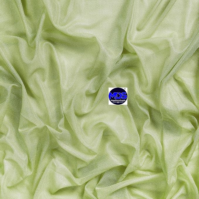 MDS Halloween Chiffon Draping Fabric - 2 Panel, 30" Wide x 100ft Long - Sheer Spooky Arbor & Canopy Drapery for Haunted House Backdrops, Party Ceilings, DIY Costumes & Themed Events - Sage Green