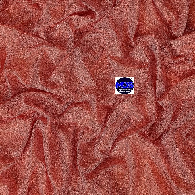 MDS Halloween Chiffon Draping Fabric - 1 Panel, 30" Wide x 100ft Long - Sheer Spooky Arbor & Canopy Drapery for Haunted House Backdrops, Party Ceilings, DIY Costumes & Themed Events - Terracotta