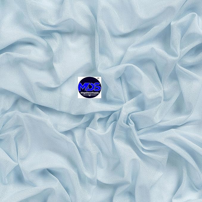 MDS Halloween Chiffon Draping Fabric - 1 Panel, 30" Wide x 30ft Long - Sheer Spooky Arbor & Canopy Drapery for Haunted House Backdrops, Party Ceilings, DIY Costumes & Themed Events - Baby Blue