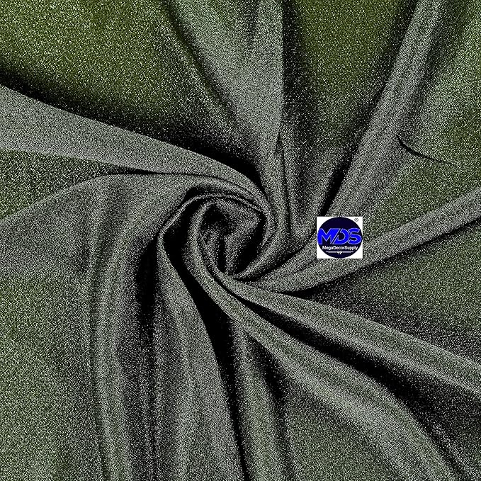 MDS Halloween Chiffon Draping Fabric - 1 Panel, 30" Wide x 20ft Long - Sheer Spooky Arbor & Canopy Drapery for Haunted House Backdrops, Party Ceilings, DIY Costumes & Themed Events - Olive Green